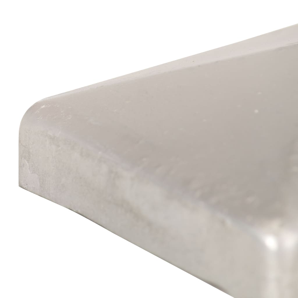 Pyramid Fence Post Caps 6 pcs Galvanised Metal 71x71 mm