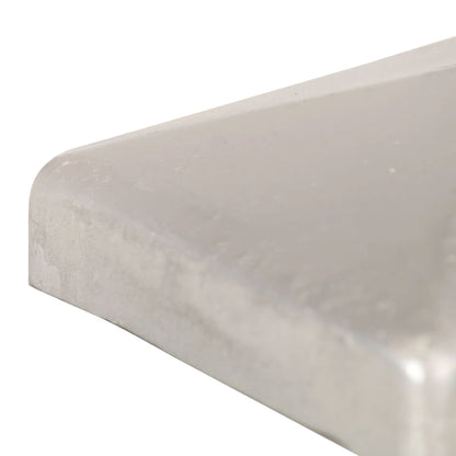 Pyramid Fence Post Caps 6 pcs Galvanised Metal 101x101 mm