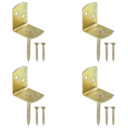 Fence Panel Brackets 4 pcs L Shaped Galvanised Metal