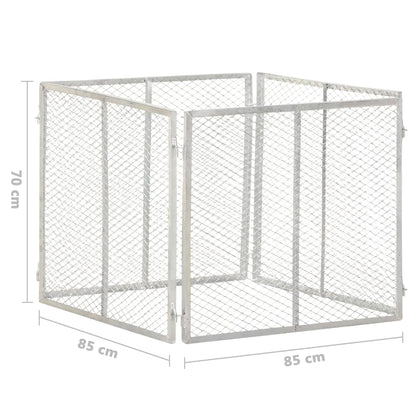 Garden Composter 85x85x70 cm Galvanised Iron