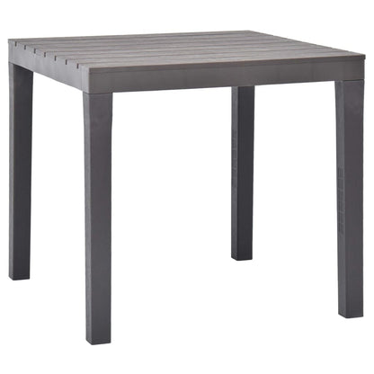 Garden Table Mocca 78x78x72 cm Plastic