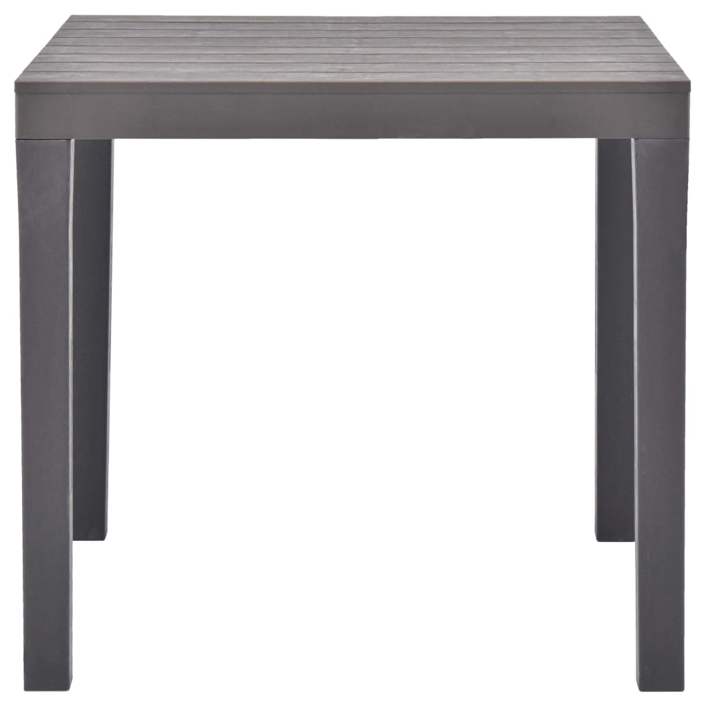 Garden Table Mocca 78x78x72 cm Plastic