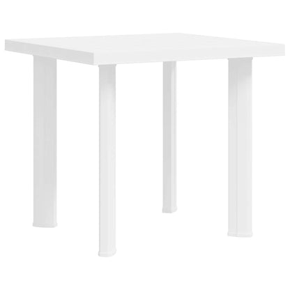 Garden Table White 80x75x72 cm Plastic