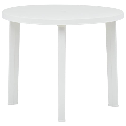 Garden Table White 89 cm Plastic