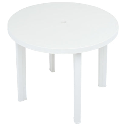 Garden Table White 89 cm Plastic