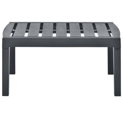 Garden Table Anthracite 78x55x38 cm Plastic