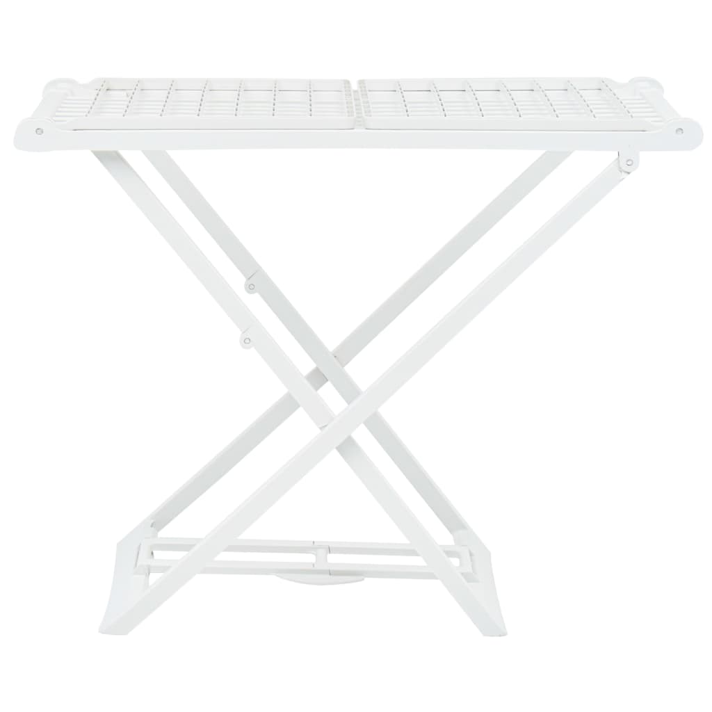 Folding Clothes Dry Rack White Plastic