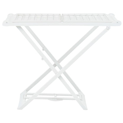 Folding Clothes Dry Rack White Plastic