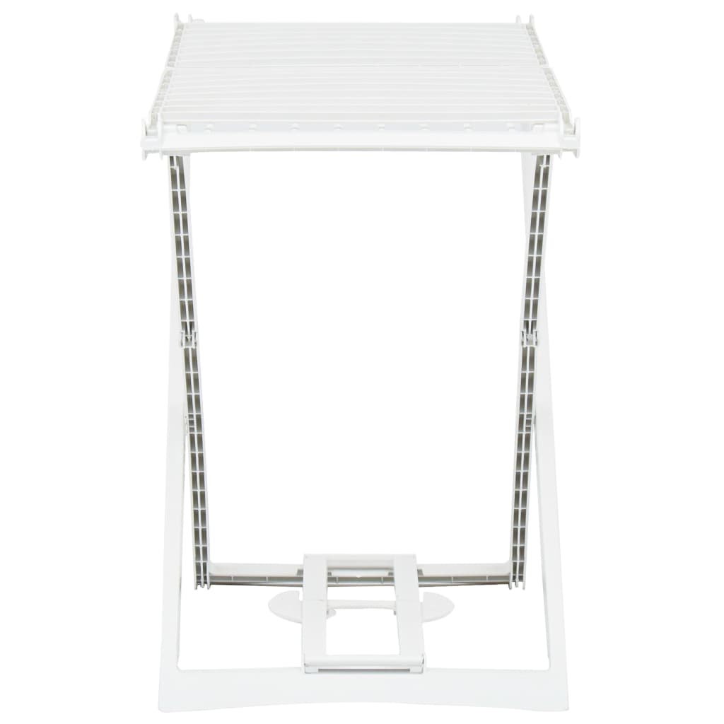 Folding Clothes Dry Rack White Plastic