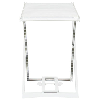 Folding Clothes Dry Rack White Plastic
