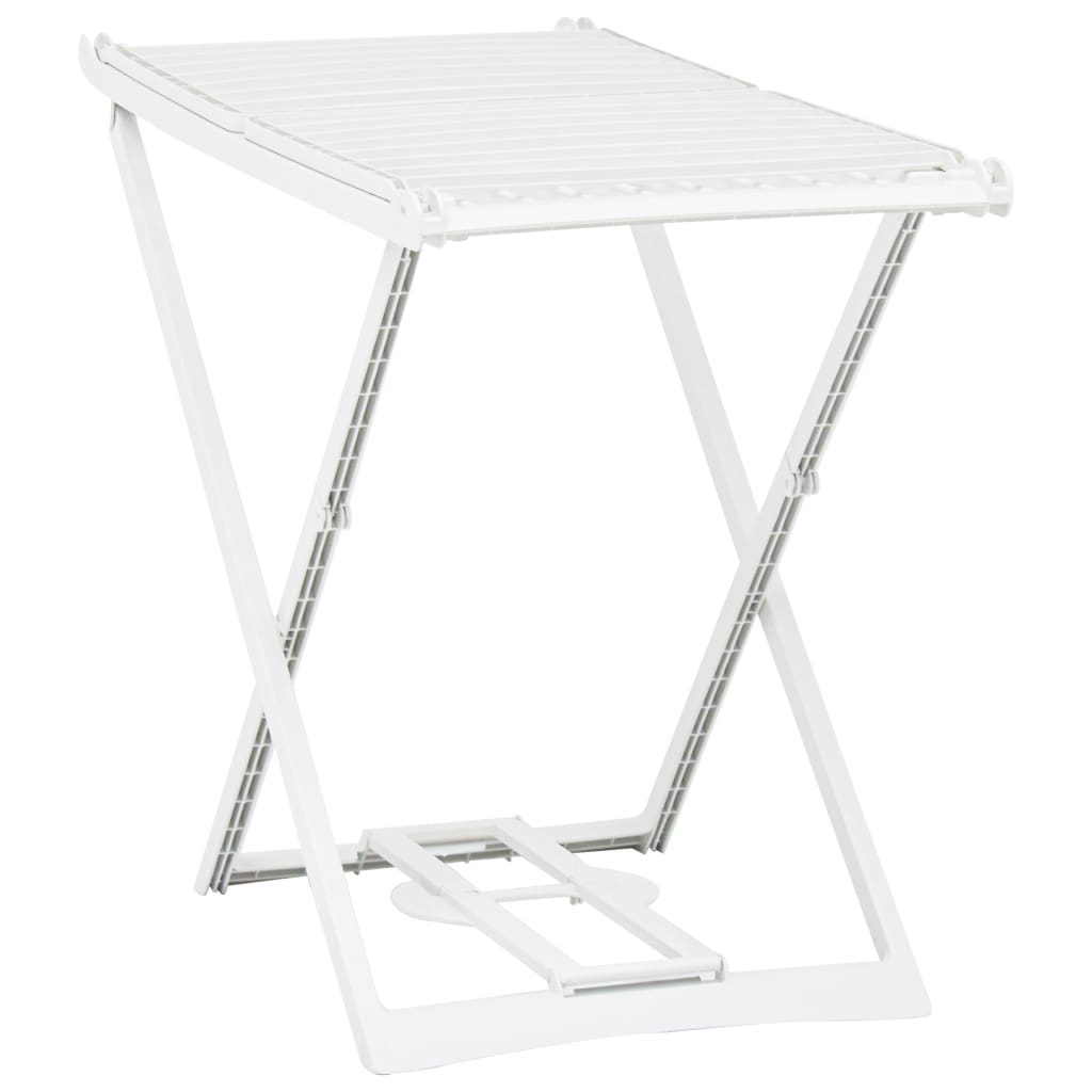 Folding Clothes Dry Rack White Plastic