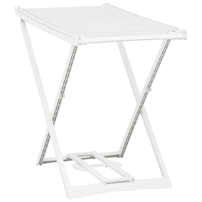 Folding Clothes Dry Rack White Plastic