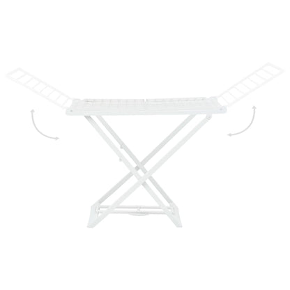 Folding Clothes Dry Rack White Plastic