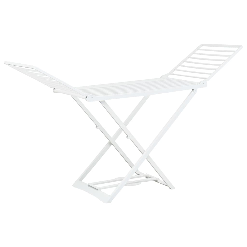 Folding Clothes Dry Rack White Plastic