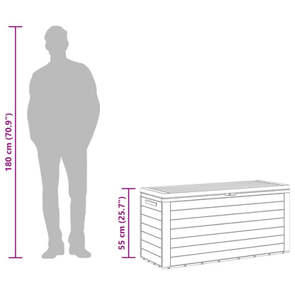 Garden Storage Box Anthracite 116x44x55 cm