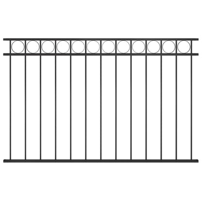 Fence Panel Steel 1.7x1 m Black