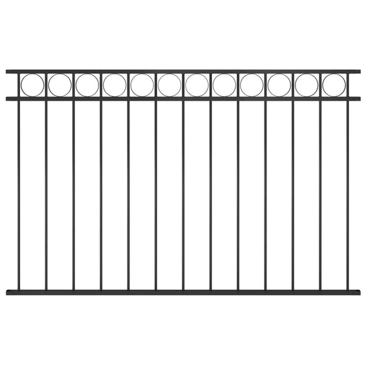 Fence Panel Steel 1.7x1 m Black
