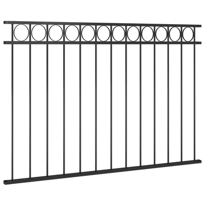 Fence Panel Steel 1.7x1 m Black