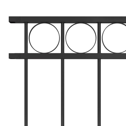 Fence Panel Steel 1.7x1 m Black