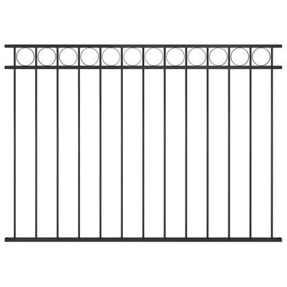 Fence Panel Steel 1.7x1.2 m Black