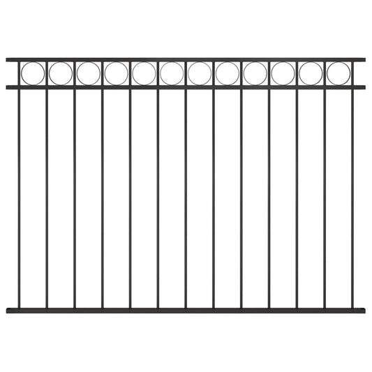 Fence Panel Steel 1.7x1.2 m Black