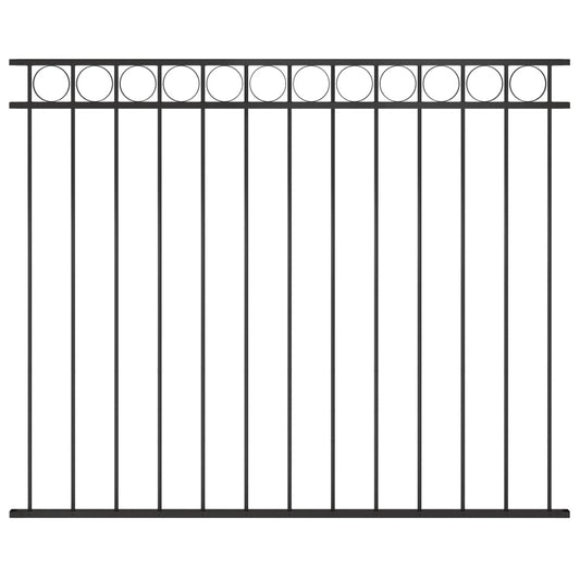 Fence Panel Steel 1.7x1.5 m Black