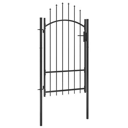 Garden Gate Steel 1x2.2 m Black