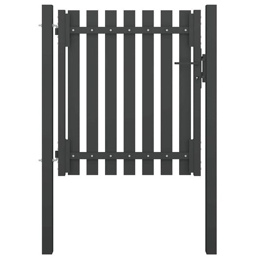 Garden Fence Gate Steel 1x1.25 m Anthracite