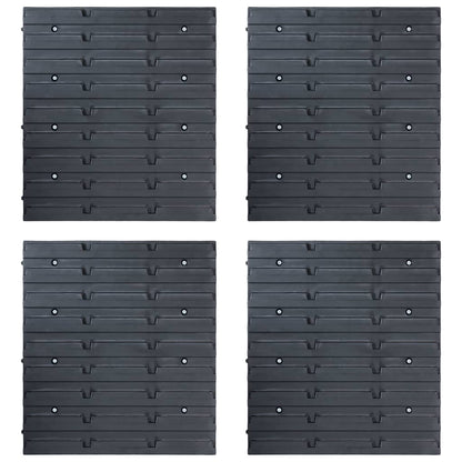 29 Piece Storage Bin Kit with Wall Panels Red and Black