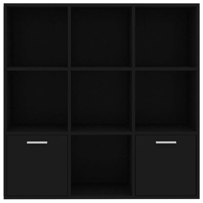 Book Cabinet Black 98x30x98 cm Engineered Wood