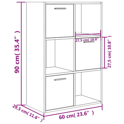 Storage Cabinet Concrete Grey 60x29.5x90 cm Engineered Wood