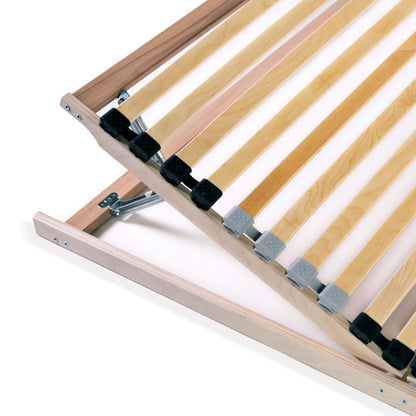 Slatted Bed Bases without Mattress 2 pcs with 28 Slats 70x200 cm