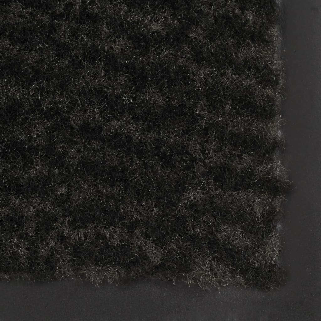 Dust Control Mats 2 pcs Rectangular Tufted 60x90 cm Black