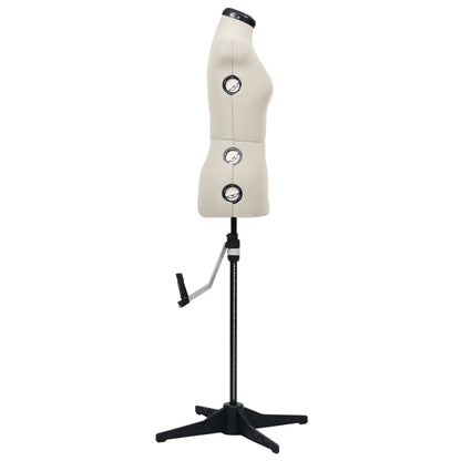 Adjustable Dress Form Female Cream S Size 33-40