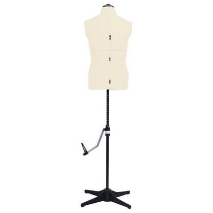 Adjustable Dress Form Male Cream Size 37-45