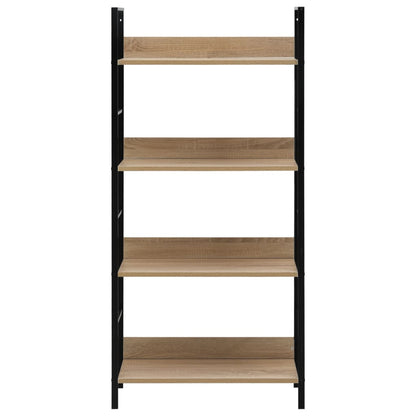 4-Layer Book Shelf Oak 60x27.6x124.5 cm Engineered Wood