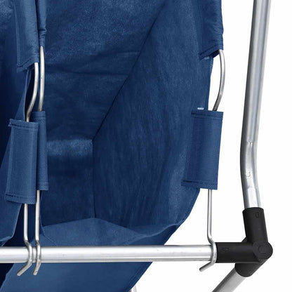 Laundry Sorter with 3 Bags Blue Steel