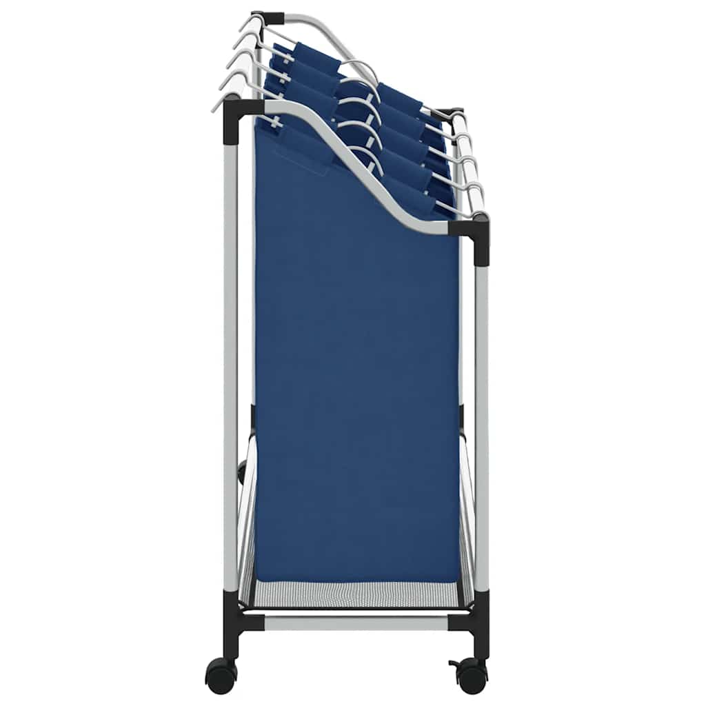 Laundry Sorter with 4 Bags Blue Steel