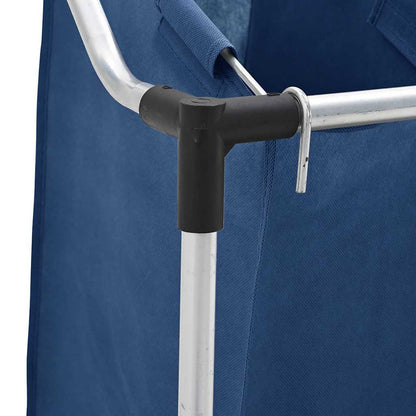Laundry Sorter with 4 Bags Blue Steel