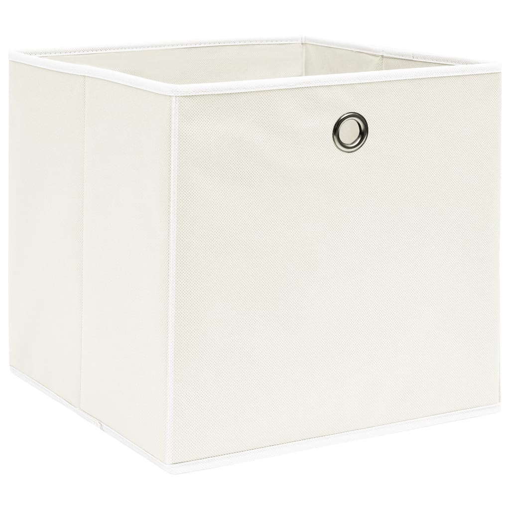 Storage Boxes 4 pcs White 32x32x32 cm Fabric
