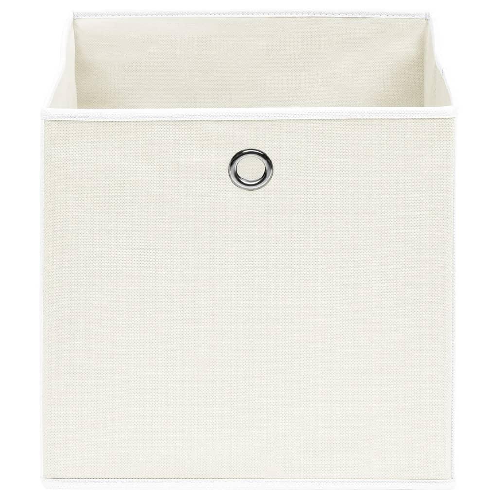 Storage Boxes 4 pcs White 32x32x32 cm Fabric