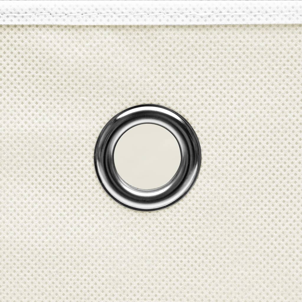 Storage Boxes 4 pcs White 32x32x32 cm Fabric