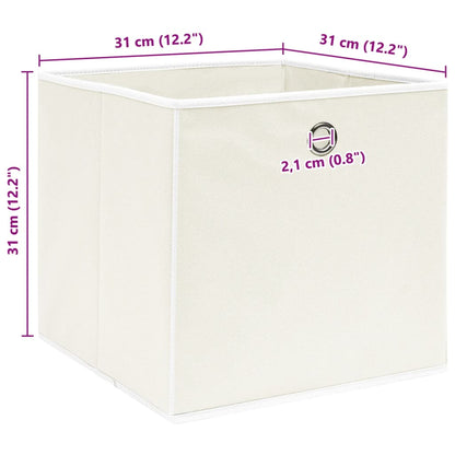 Storage Boxes 4 pcs White 32x32x32 cm Fabric