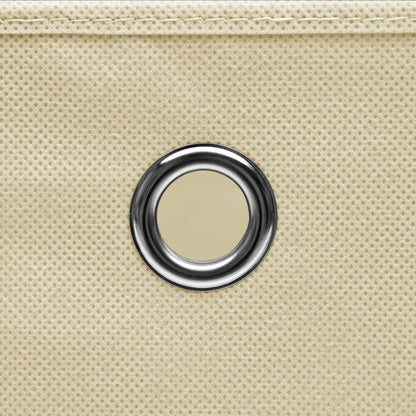 Storage Boxes 10 pcs Cream 32x32x32 cm Fabric