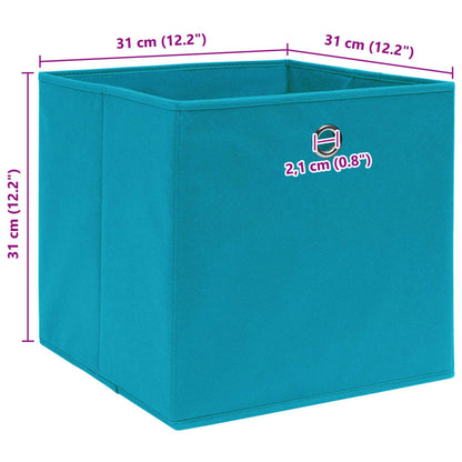 Storage Boxes 10 pcs Baby Blue 32x32x32 cm Fabric