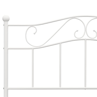284519 vidaXL Bed Frame without Mattress White Metal 140x200 cm