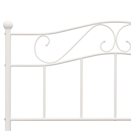 Bed Frame without Mattress with Headboard White 160x200 cm Metal