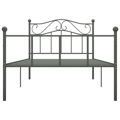 284531 vidaXL Bed Frame without Mattress Grey Metal 100x200 cm