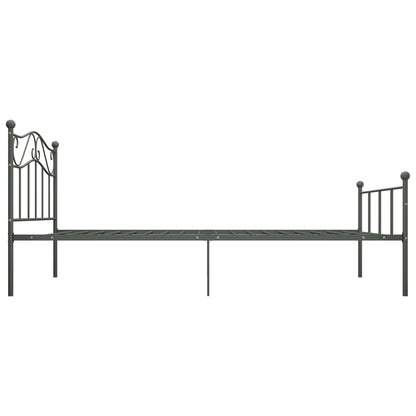 284531 vidaXL Bed Frame without Mattress Grey Metal 100x200 cm
