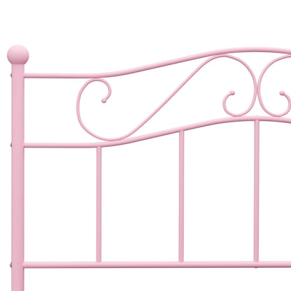 284541 vidaXL Bed Frame without Mattress Pink Metal 160x200 cm